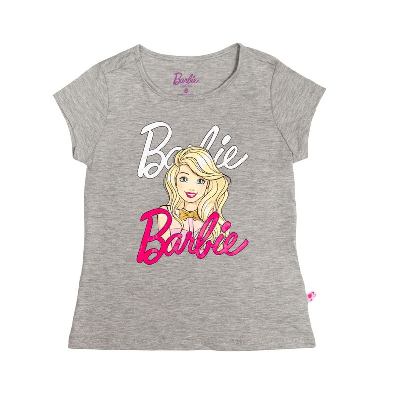 Camiseta de niña, manga corta blanca de Barbie - Tienda Online MIC