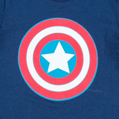 Camiseta de bebé niño, manga corta, azul de Capitán América ©Marvel