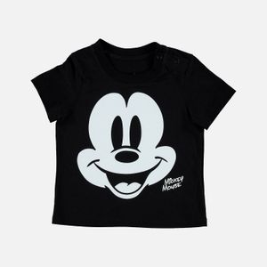 Camiseta de bebé niño, manga corta, negro de Mickey Mouse ©Disney