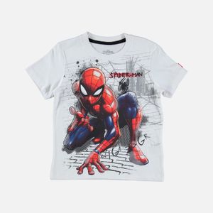 Camiseta  de niño, manga corta blanca de Spider-Man ©Marvel