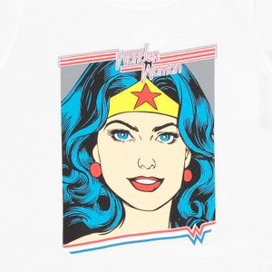 Camiseta de niña,manga corta marfil de Wonder Woman Dc Comics