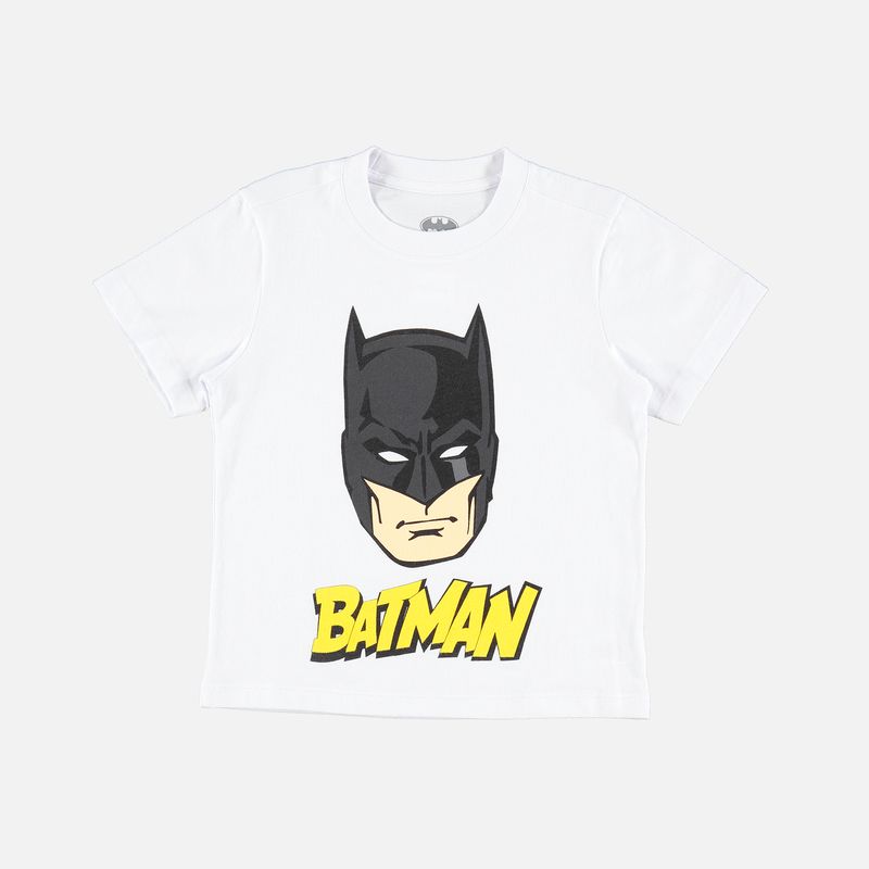 Camiseta de niño, manga corta amarilla de Batman