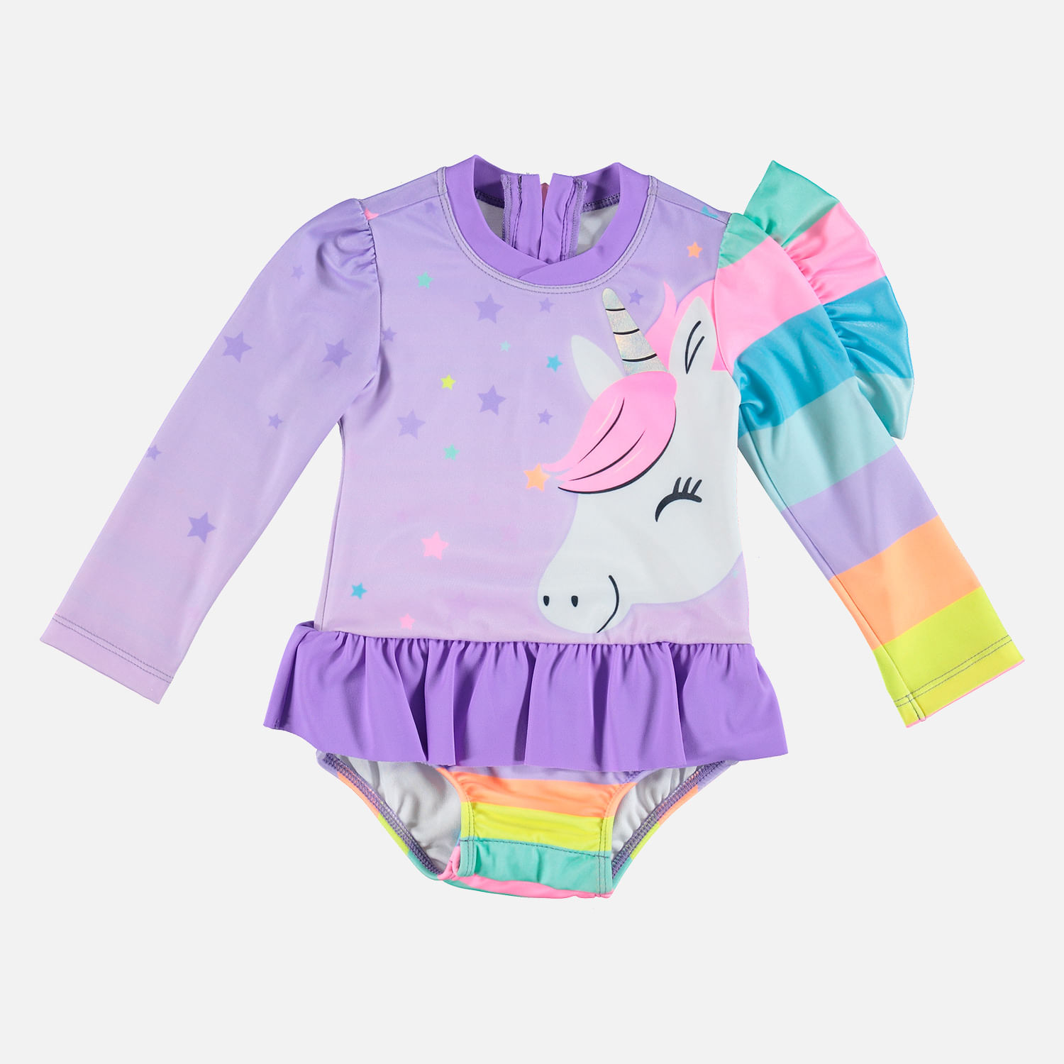 Vestido de baño LittleMic estampado lila bebé niña