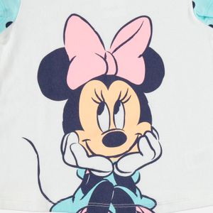 Pijama de bebé niña, manga larga/pantalón largo, azul/blanca de Minnie Mouse ©Disney