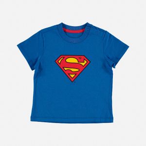 Camiseta de bebé niño, manga corta, azul de Superman Dc Comics