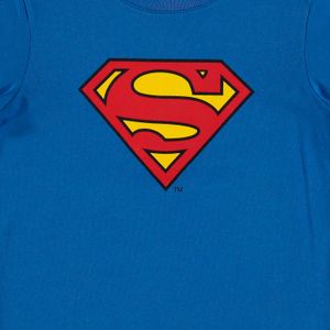 Camiseta de bebé niño, manga corta, azul de Superman Dc Comics