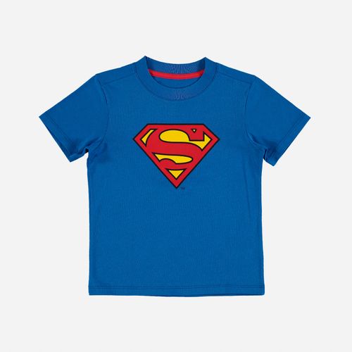 Camiseta de SuperMan cuello redondo azul para bebé niño
