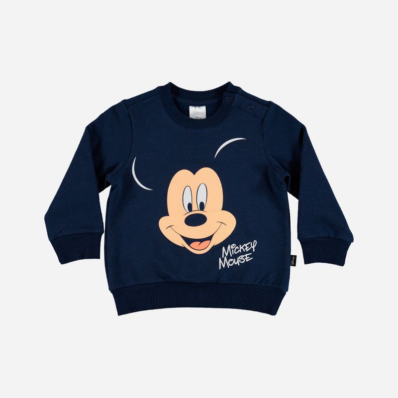 Buzo bebé niño, Manga Larga azul de Mickey Mouse ©Disney