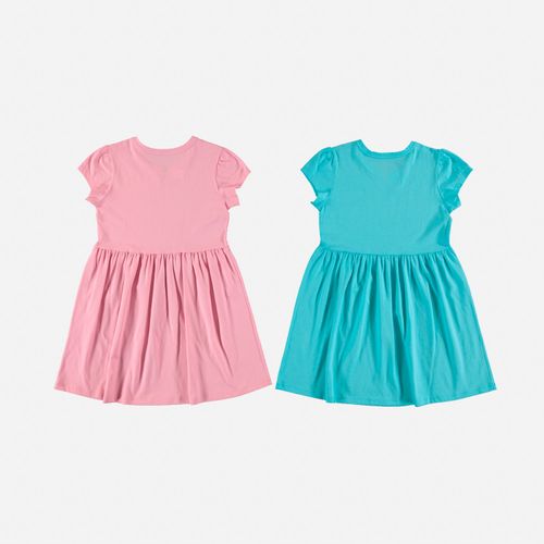 Pack x2 vestidos para niña, rosado/azul de Mic