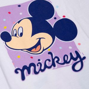 Camiseta de niña,manga corta blanco de Mickey ©Disney