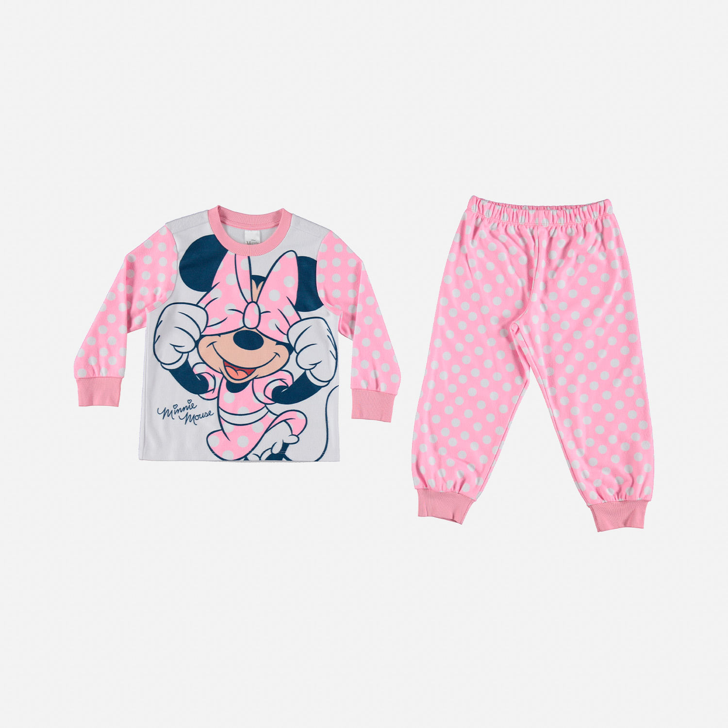 Pijama de Minnie Mouse para niña, manga larga y pantalón largo MIC