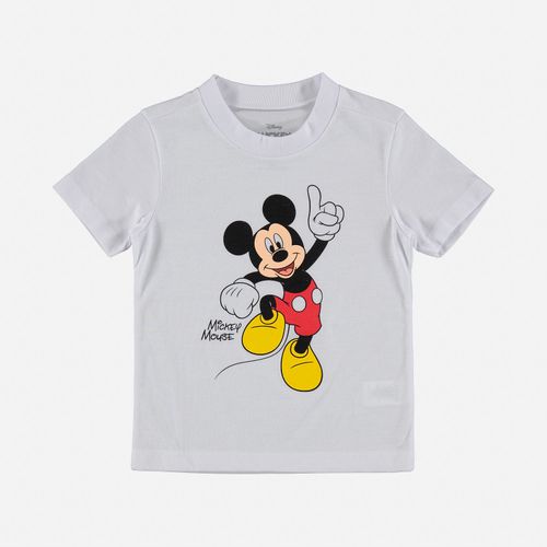 Camiseta de niño, manga corta blanca de Mickey Mouse ©Disney