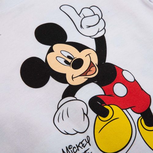 Camiseta de niño, manga corta blanca de Mickey Mouse ©Disney
