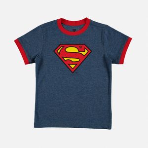 Camiseta  de niño, manga corta gris de Superman Core