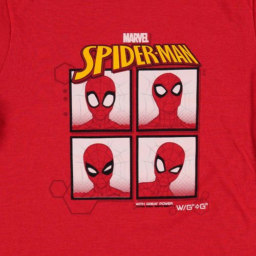 Camiseta de niño, manga corta roja de Spider-Man ©Marvel