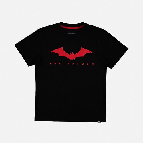 Camiseta de niño, manga corta negra  de Batman Dc Comics