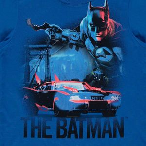 Camiseta de niño, manga corta azul/negra de Batman Dc Comics