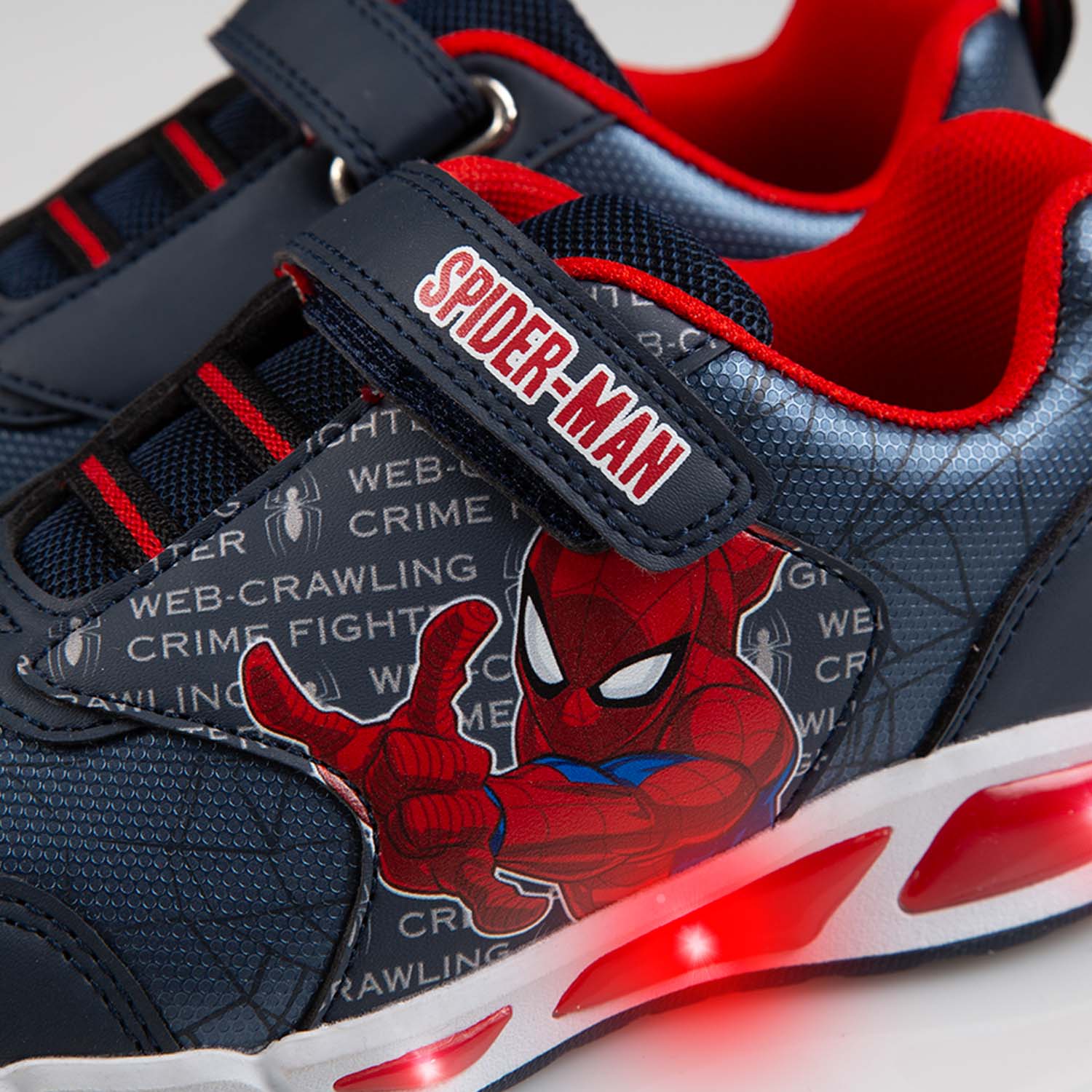 con luces de niño, gris/rojo de Spider-Man - Tienda Online MIC