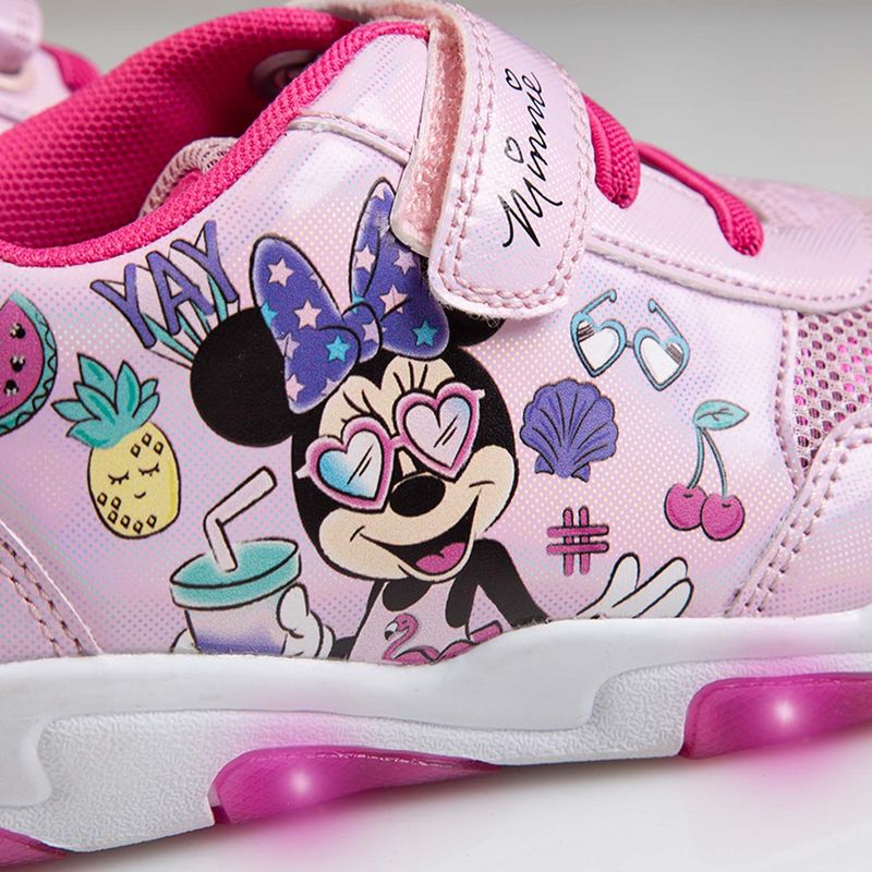 Tenis con luces de niña, blanco/rosado de Minnie Mouse ©Disney - Ponemos la  Fantasía!