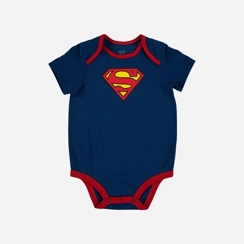 Body de Superman rojo y azul de manga corta para bebé niño