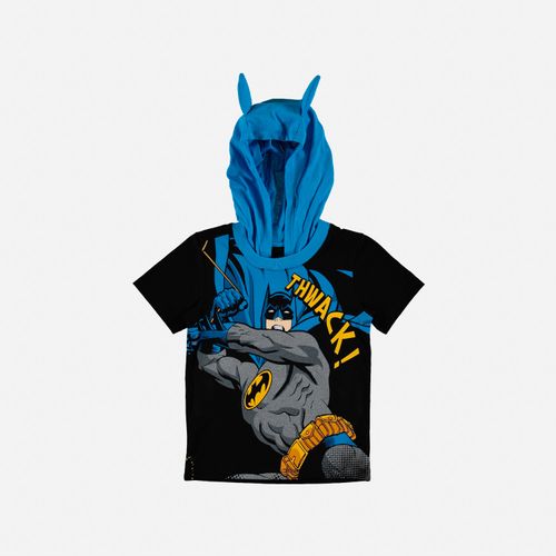 Camiseta de Batman estampada negra y azul para bebé niño
