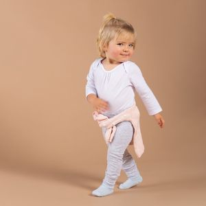 Body x2 de bebé niña, manga larga rosada/blanca de LittleMic
