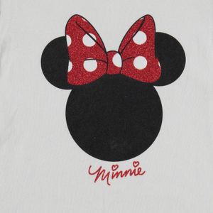 Camiseta de niña, manga corta blanca de Minnie Mouse ©Disney