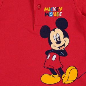 Camiseta de niño, manga corta roja de Mickey Mouse ©Disney