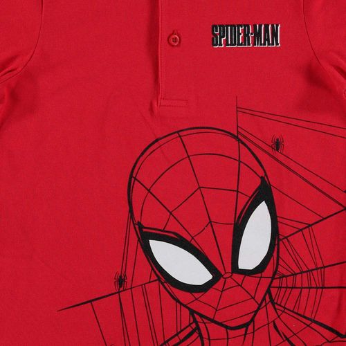 Camiseta tipo polo de niño, manga corta roja de Spider-Man ©Marvel