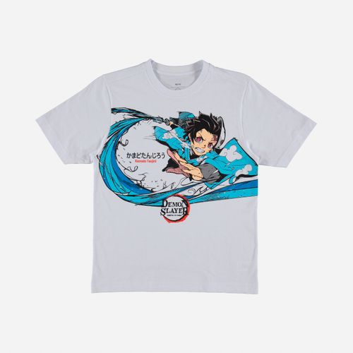 Camiseta de teen niño, manga corta blanca de Anime