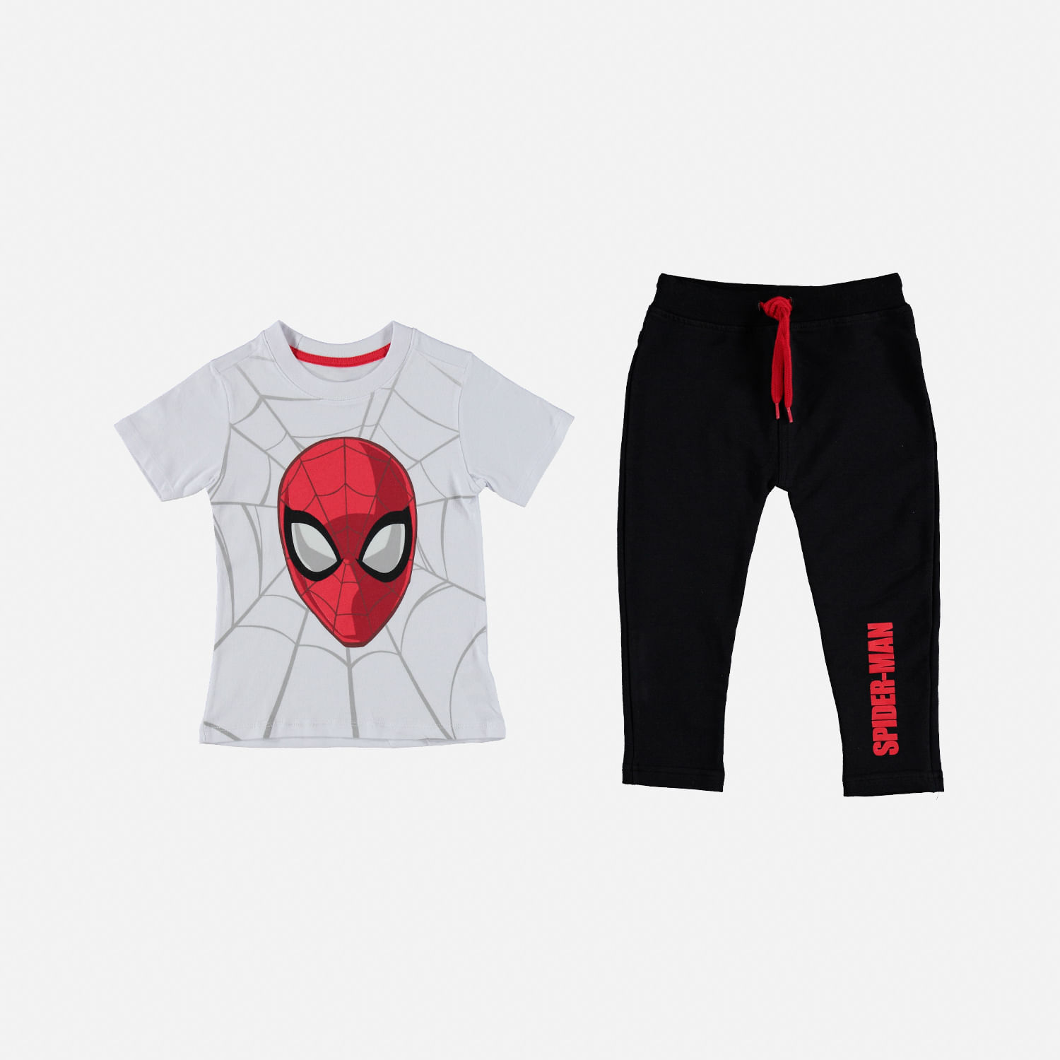 Conjunto de SpiderMan pantalón largo blanco para niño de 2T 5T