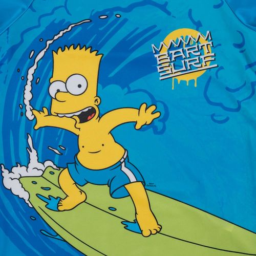 Camiseta baño  de niño, manga larga amarilla/azul de Simpsons ©Dsiney