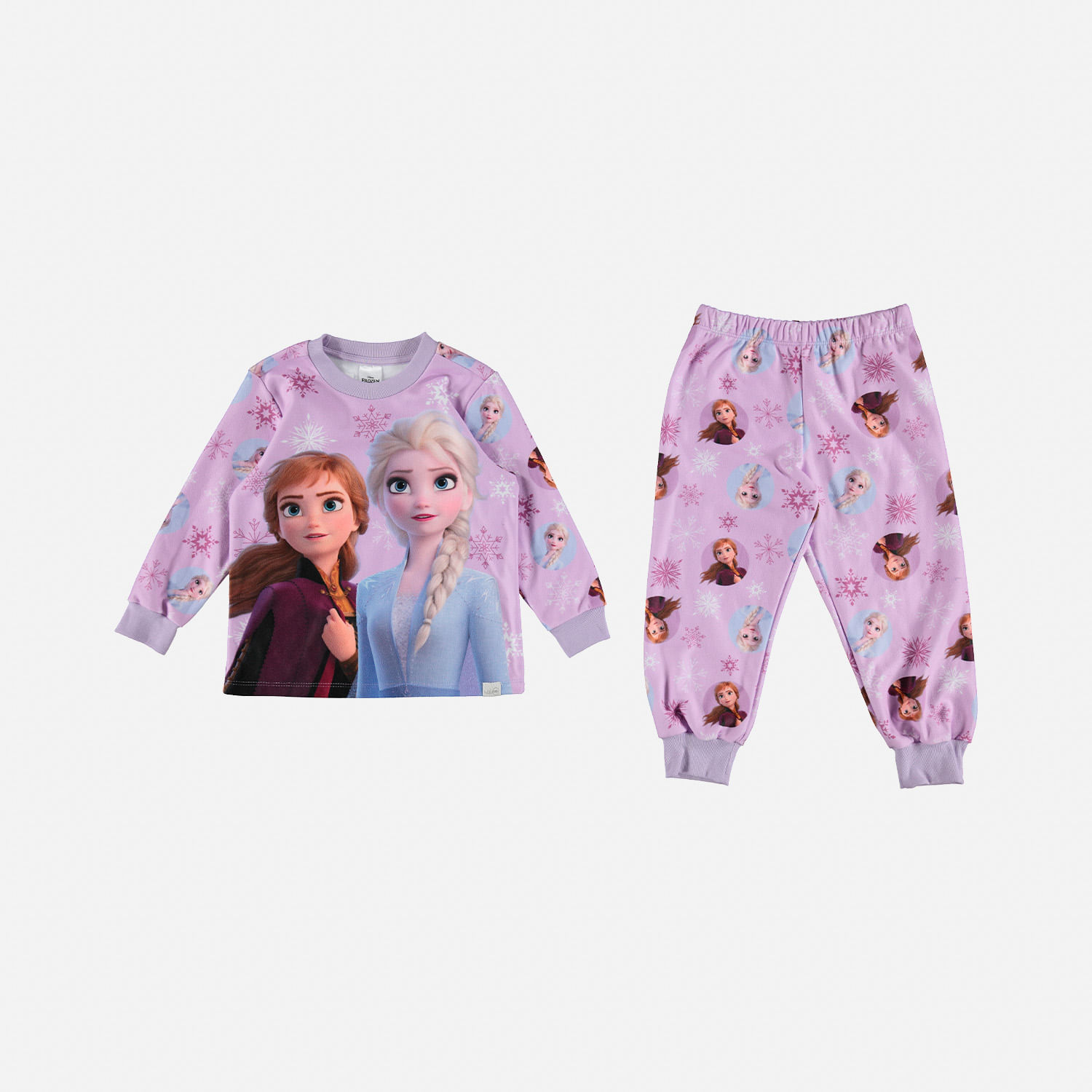 Pijama de Frozen niña, manga larga y pantalón MIC