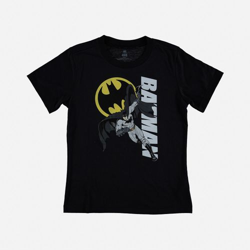 Camiseta de niño, manga corta negra de Batman