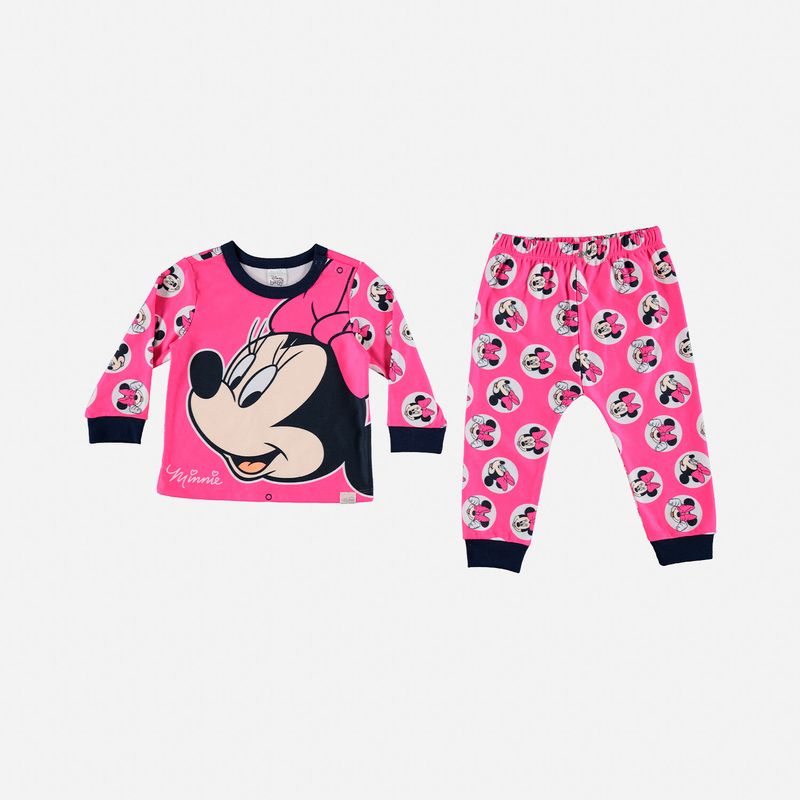 Pijama Minnie Mouse para bebé niña, manga larga y pantalón largo de MIC