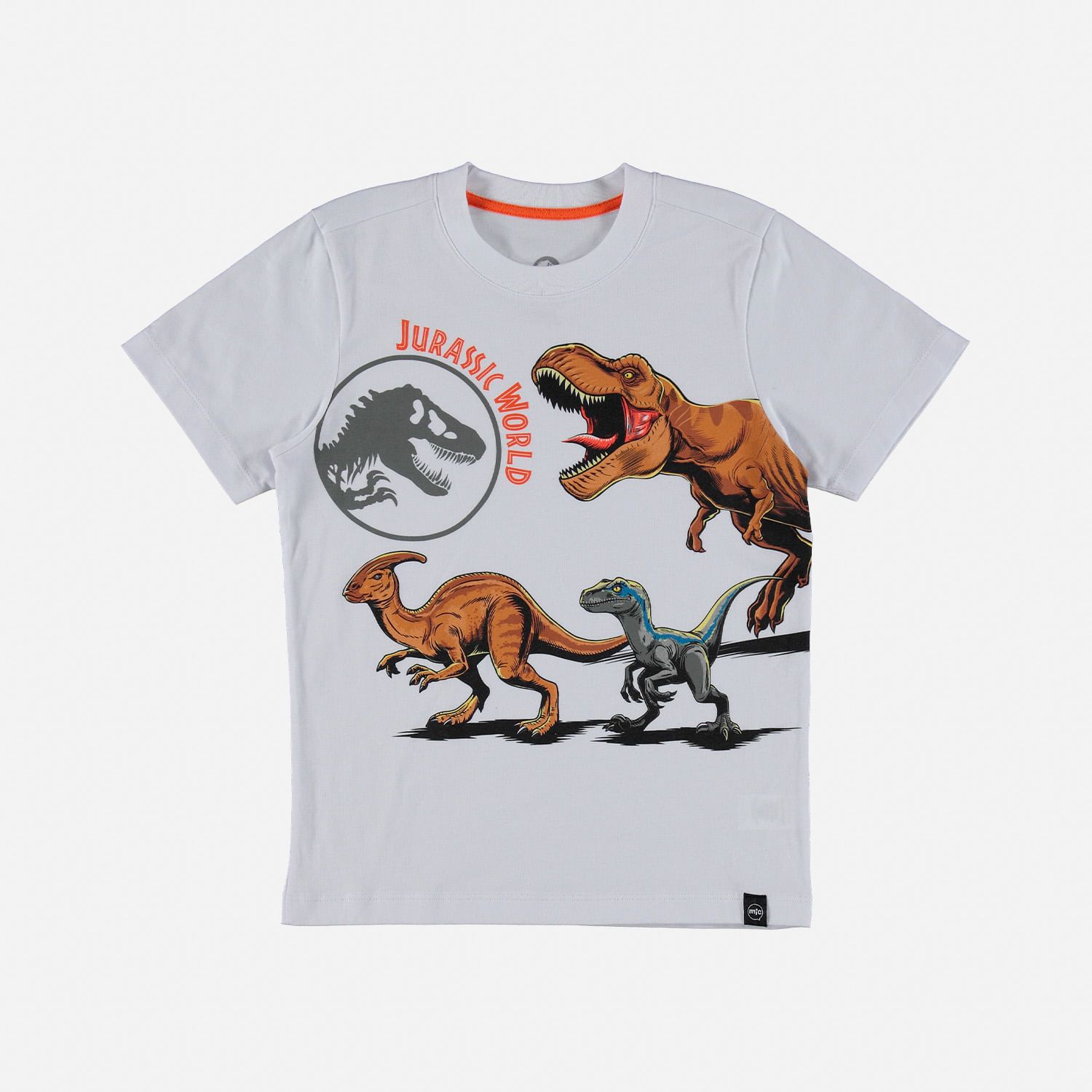 Camiseta de niño, manga corta blanca de Jurassic World - Tienda Online MIC