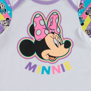 Pijama de bebe niña, manga larga/pantalón largo multicolor de Minnie Mouse ©DISNEY