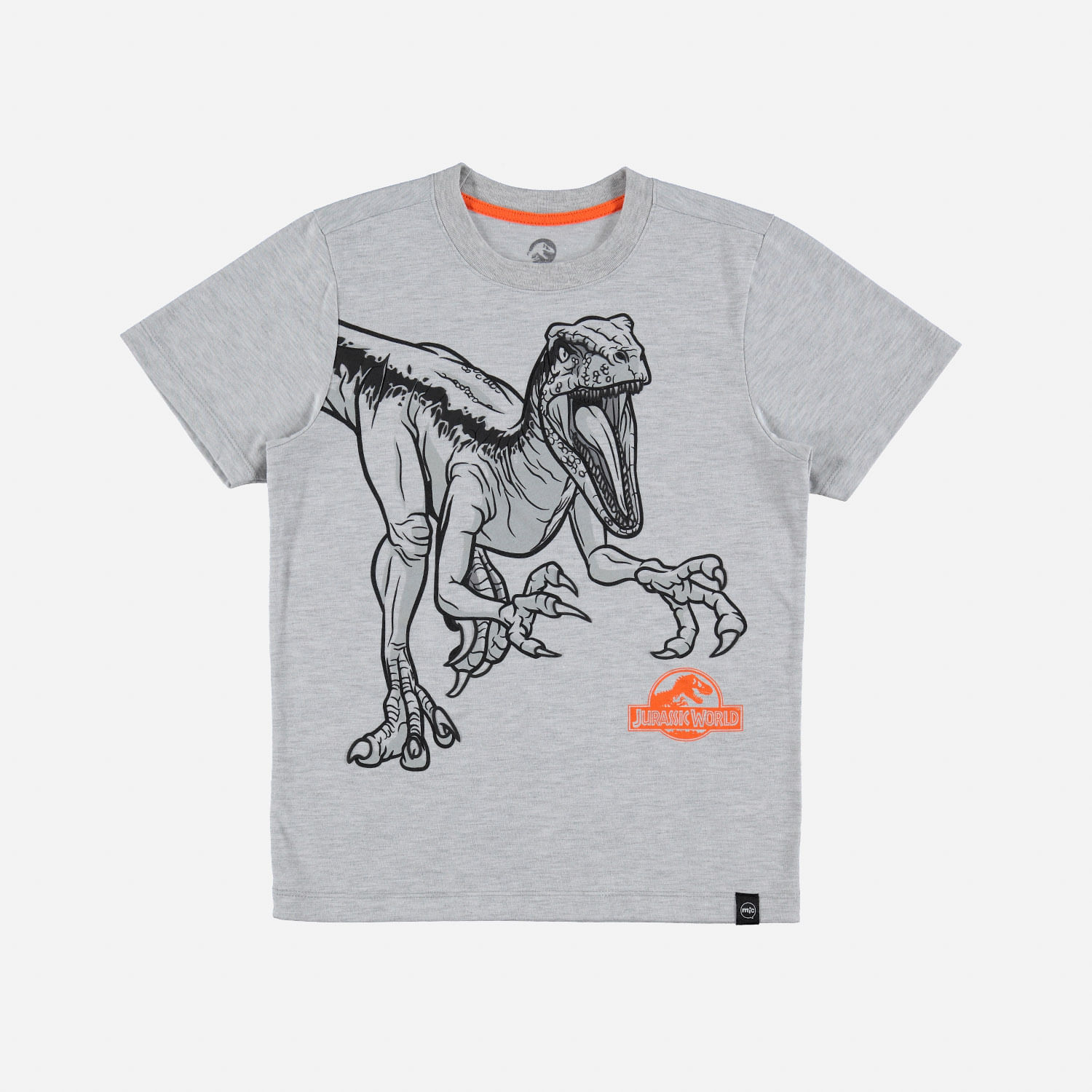 Camiseta de niño, manga corta gris de Jurassic World - Tienda Online MIC