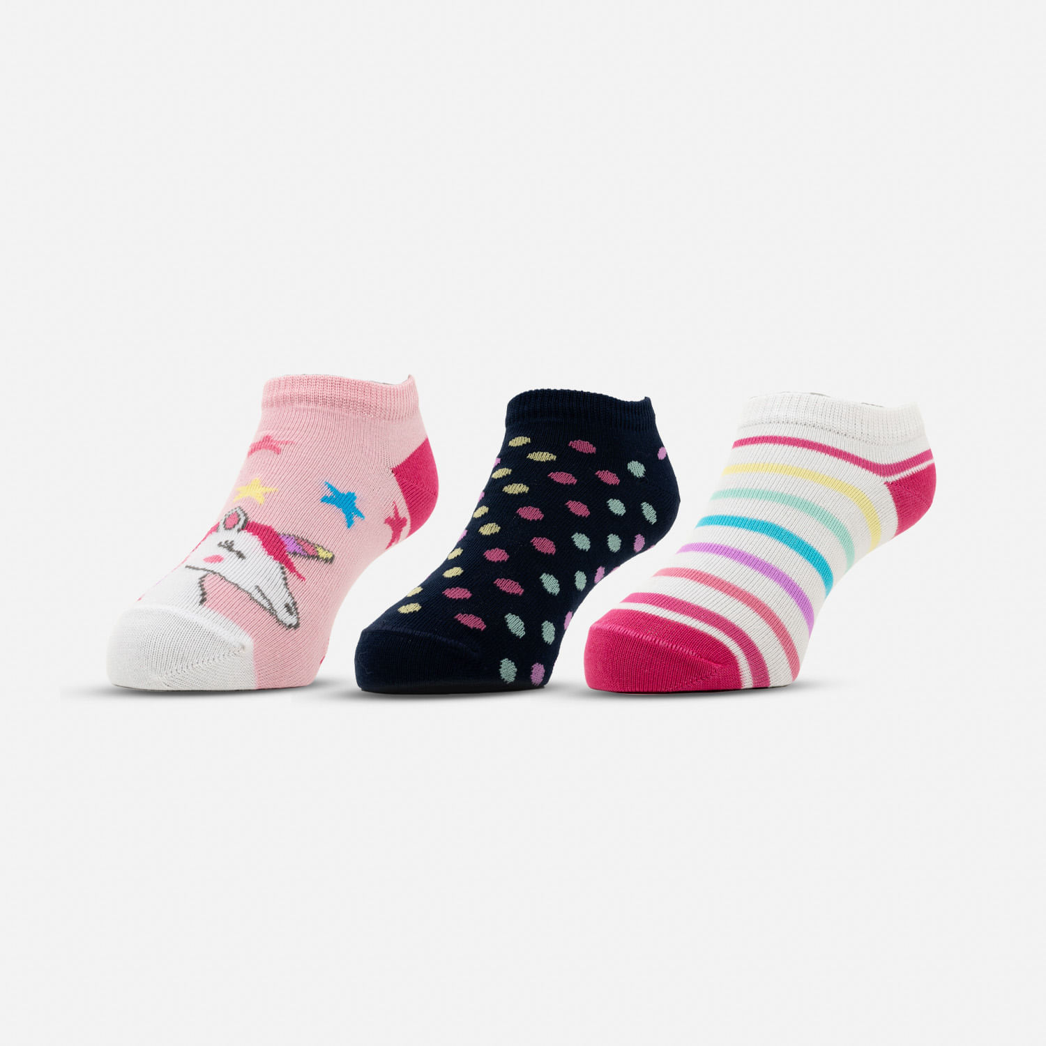 Medias x3 de Mic multicolor para niña 6-8-0