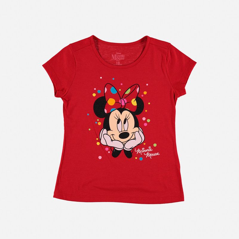 papel Incompetencia Subproducto Camiseta de niña,manga corta roja de Minnie Mouse ©Disney - Tienda Online  MIC