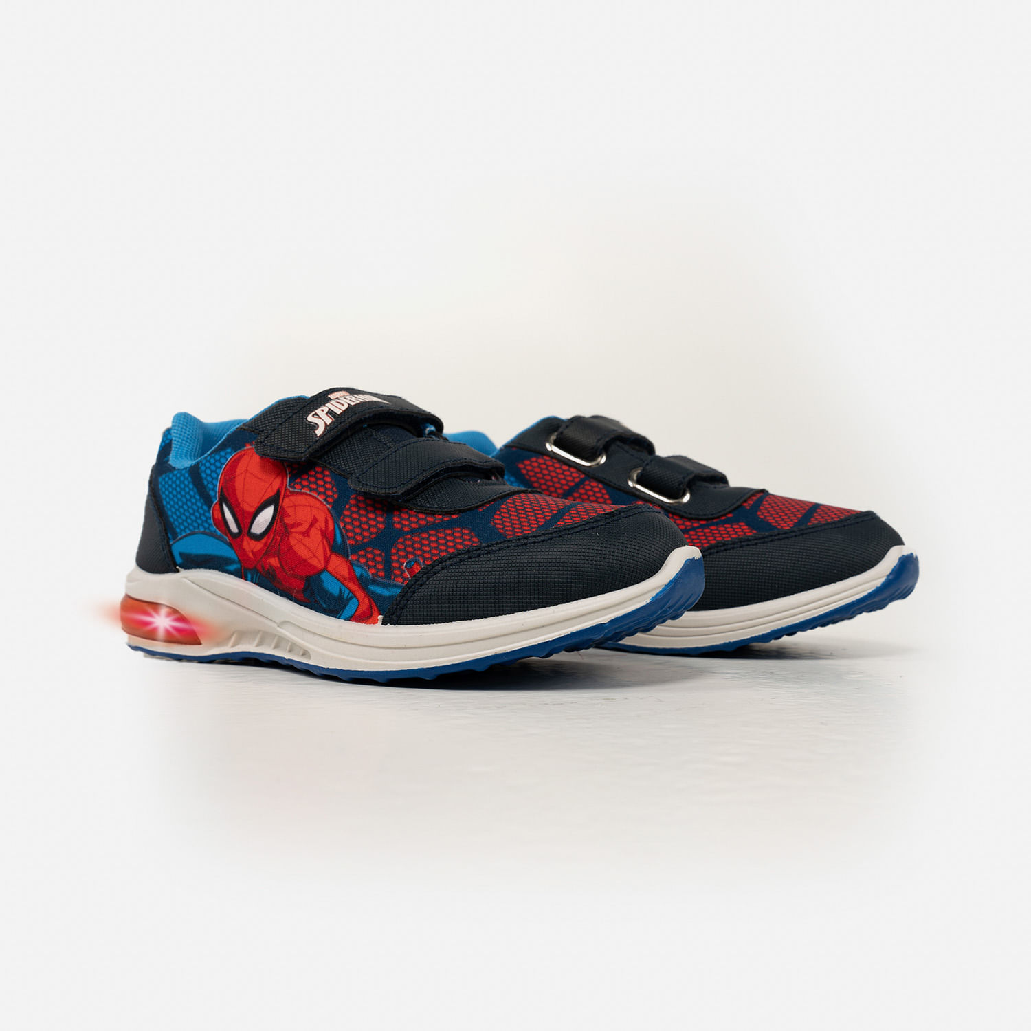 Tenis con luces de niño, azul/rojo de Spiderman Marvel - Tienda Online MIC