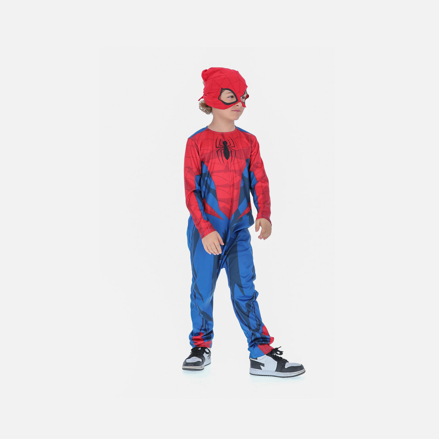 Enterizo de Spiderman manga larga con antifaz para niños - Tienda Online MIC