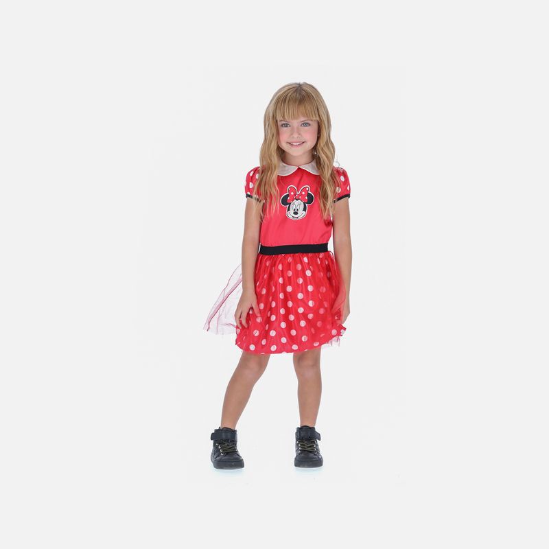 Vestido de Minnie Mouse con manga corta para niña de a 5T - Tienda Online MIC