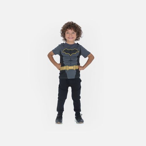 Camiseta de Batman con capa removible para niño de 2T a 5T