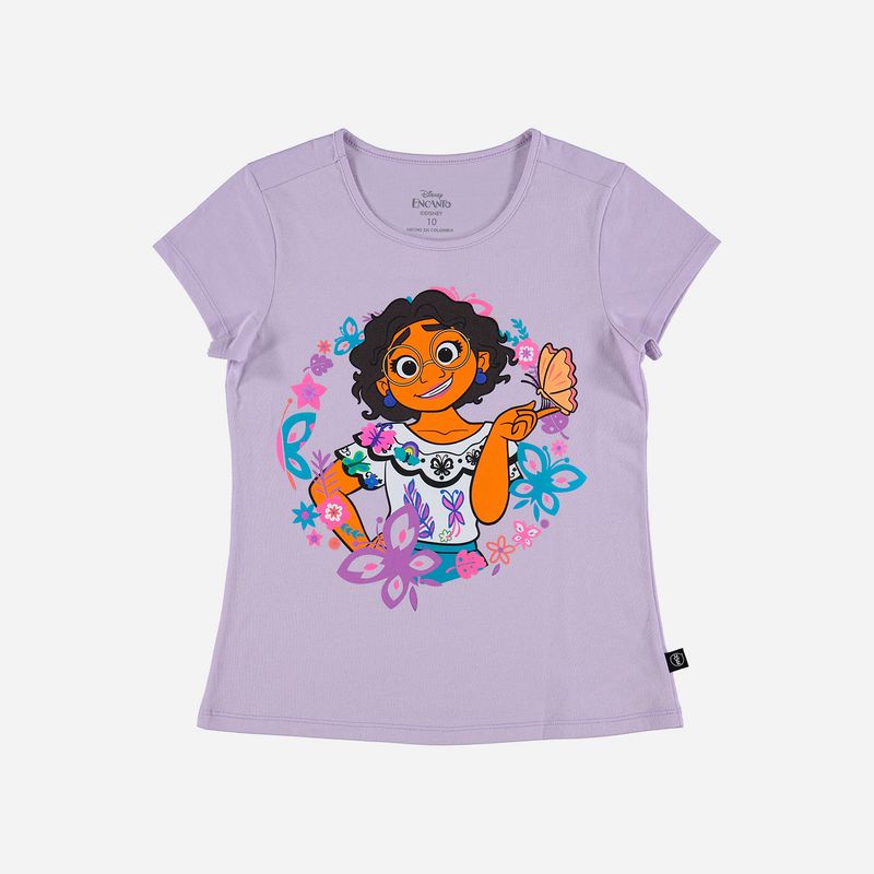 Distribución paso Rezumar Camiseta de niña, manga corta morada de Encanto Disney