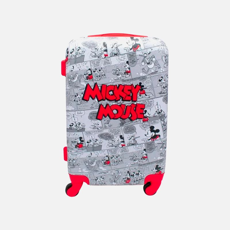 Maleta de viaje con ruedas para niño, gris/roja de Mickey Mouse - Tienda  Online MIC