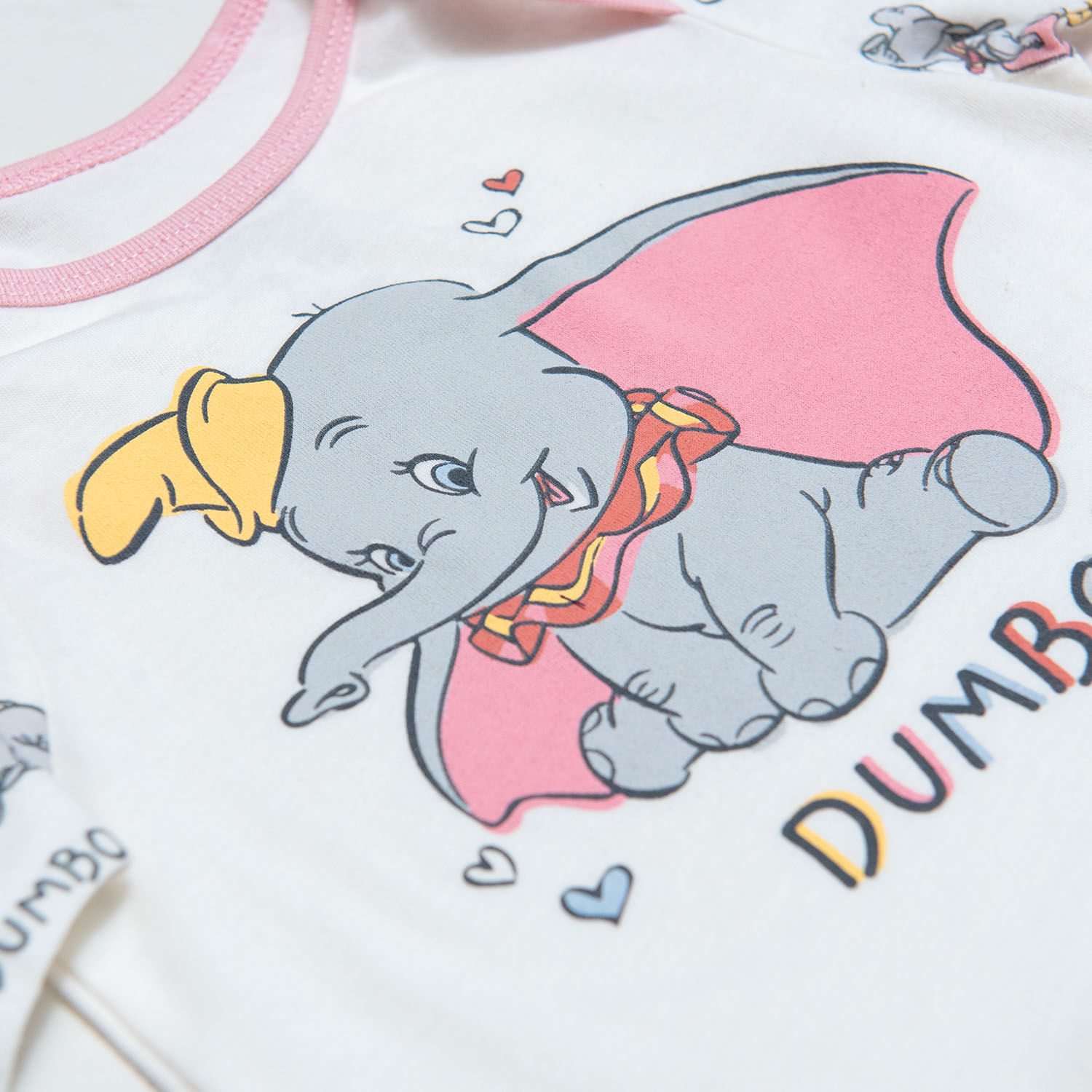 Pijama de niña , manga larga/pantalón largo marfil de de bebé niña, manga larga/pantalón largo marfil de Dumbo Tienda Online MIC