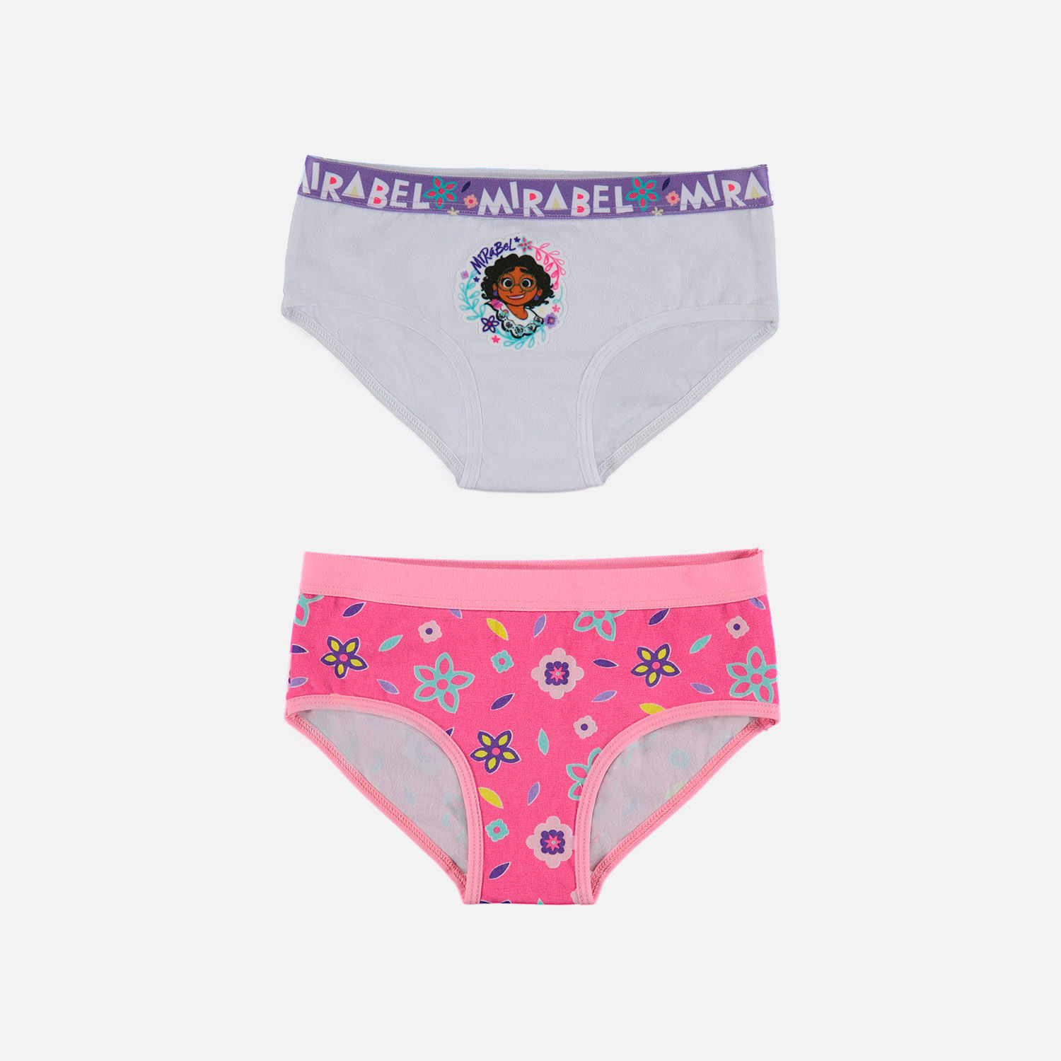 Pack x2 panties de niña, blanco/fucsia de Encanto Disney Tienda