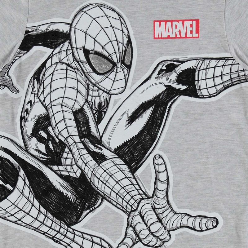 Camiseta de SpiderMan manga corta gris para niño