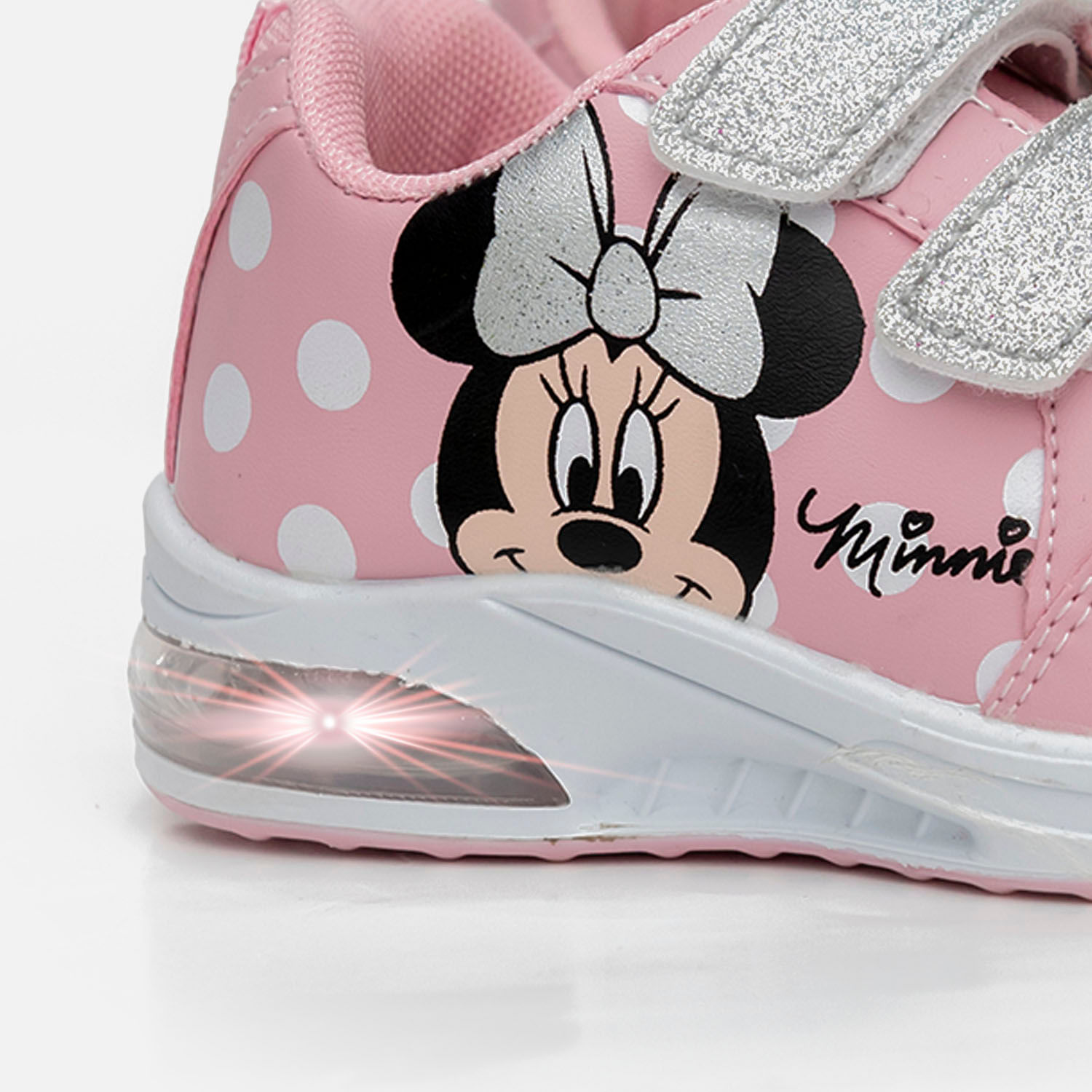 Tenis con luces de niña, blanco/rosado de Minnie Mouse ©Disney - Ponemos la  Fantasía!